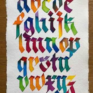 colorful fraktur alphabet